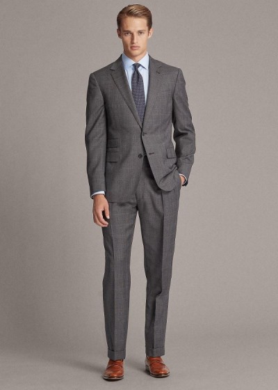 Men's Ralph Lauren Gregory Glen Plaid Wool Suits | 961507DWT